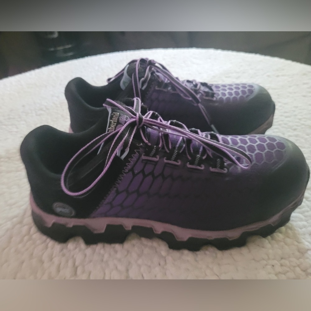size 9 1/2 wide Timberland pro work safety shoes, women’s